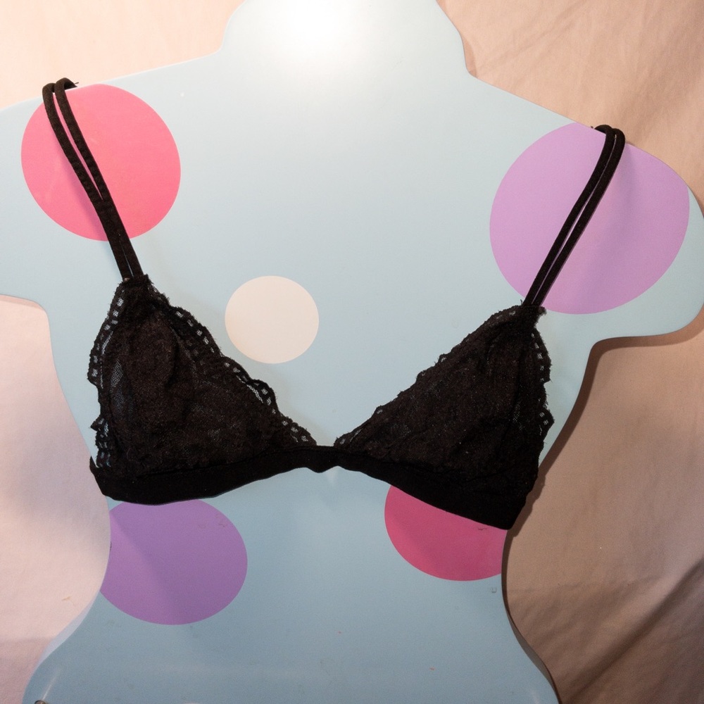 Black lace bralette